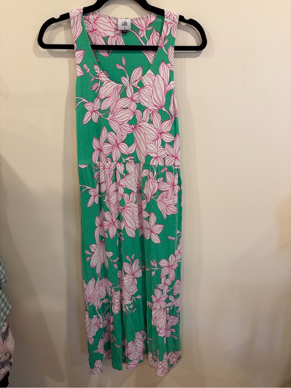 Cabi Floral Sleeveless Maxi Dress Size M